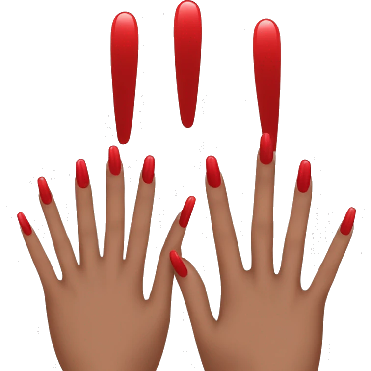 red long manicure  emoji