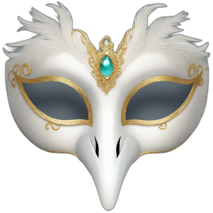 Swan inspired Masquerade mask emoji