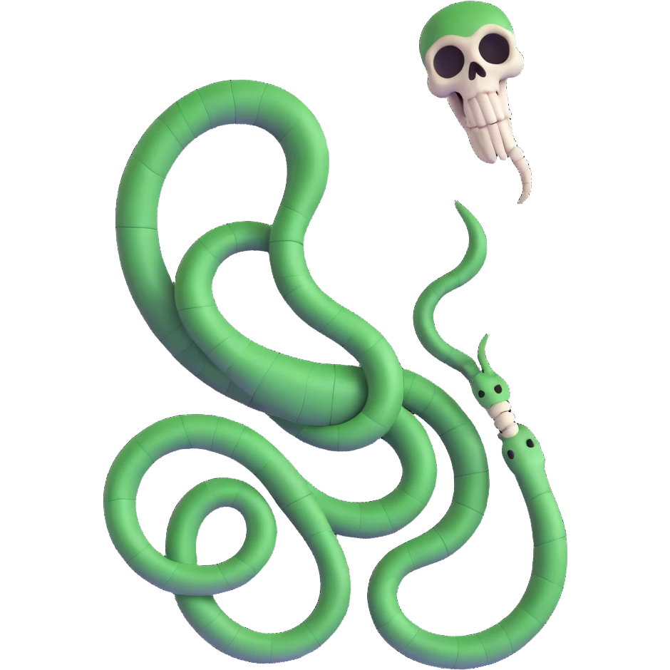 skeleton snake emoji