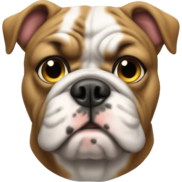Bulldog in cat suit emoji