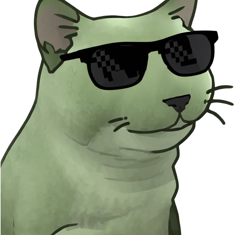 Cat with sunglasses emoji