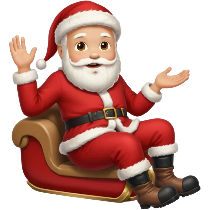 Santa sliding emoji