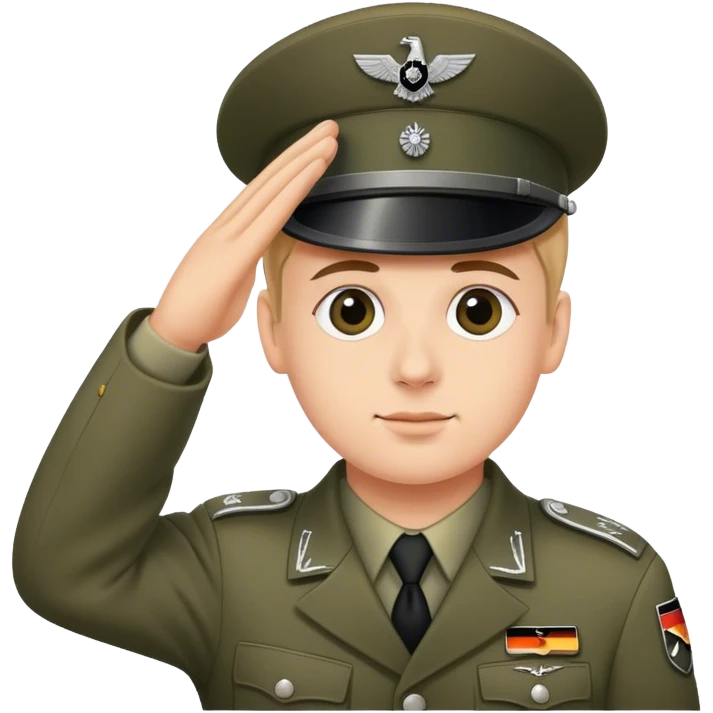 German soldier hitler saluting emoji