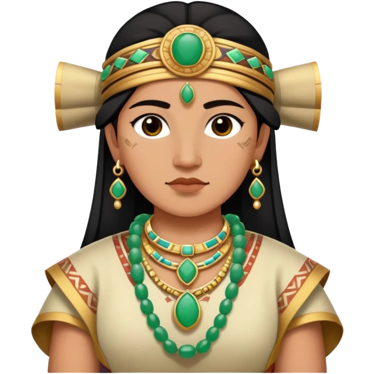 Toltec person with traditional clothing and jade jewelry emoji