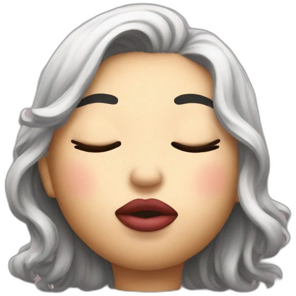 kiss with closed eyes emoji