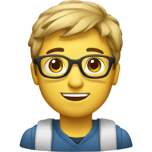fait un etudiant emoji