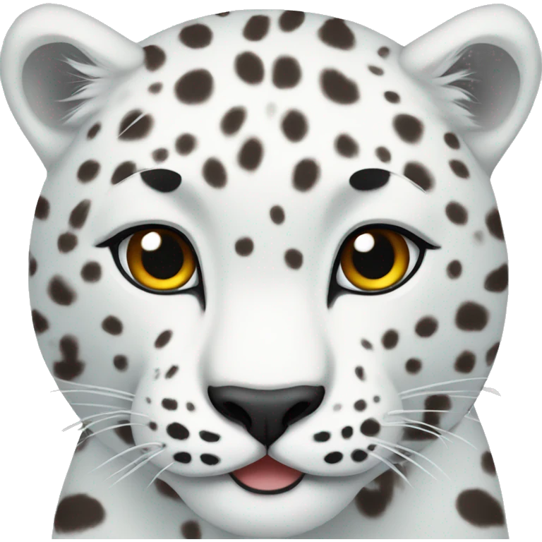 white leopard  emoji