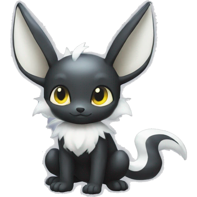 White Shiny Umbreon full body emoji