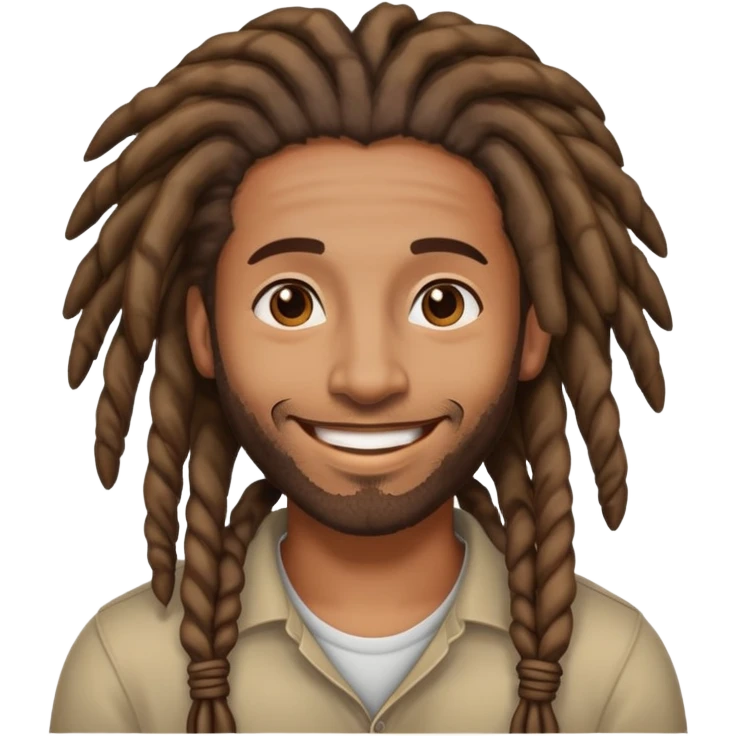 brown man with dreadlock emoji