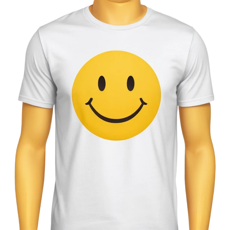 graphic tee shirt with a smiley face design emoji