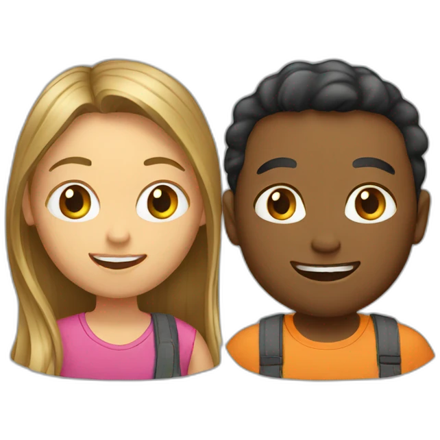 two students talking emoji