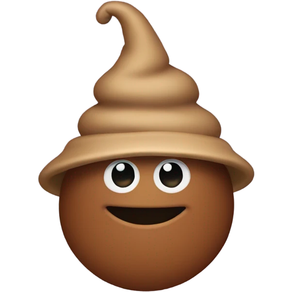 poop wearing a hat emoji