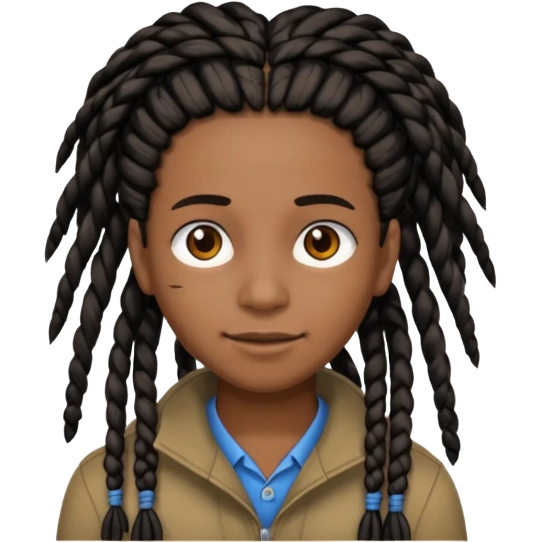 Black dread head with brases emoji