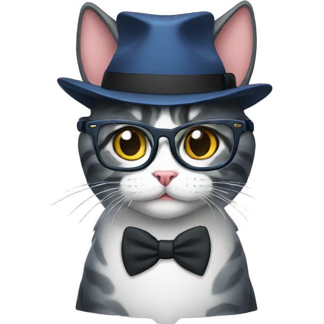 nerd cat emoji