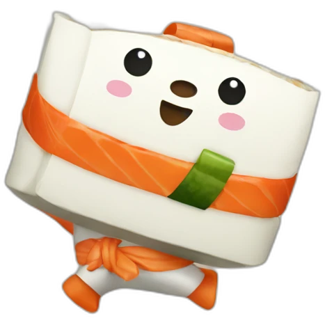 Dancing sushi emoji