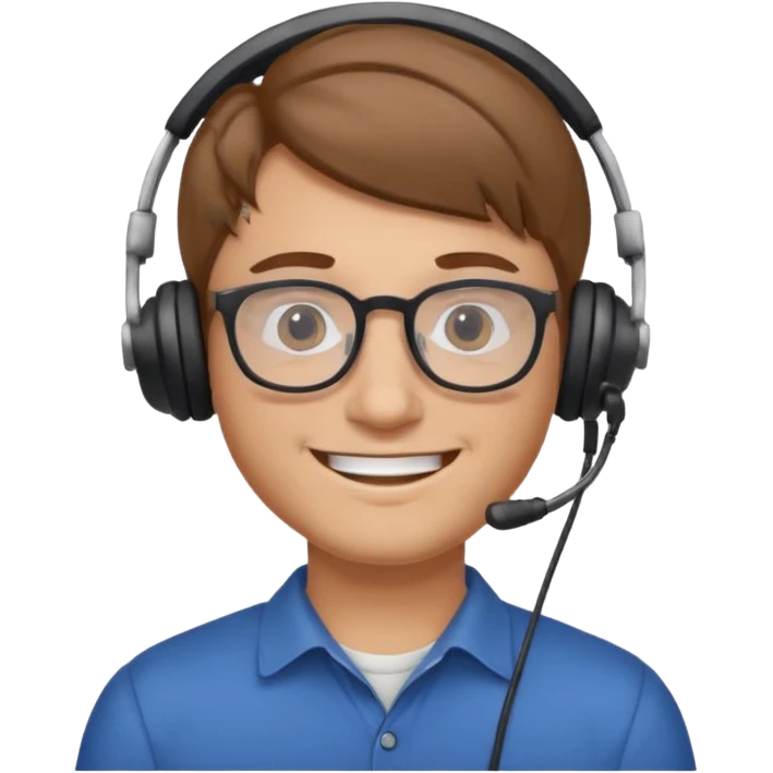 guy with light brown hair fair skin round and broad shoulders, at work IT GUY emoji