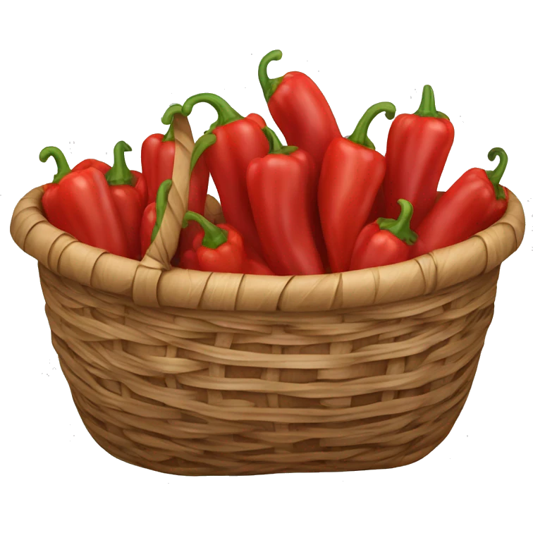 Basket of red peppers emoji