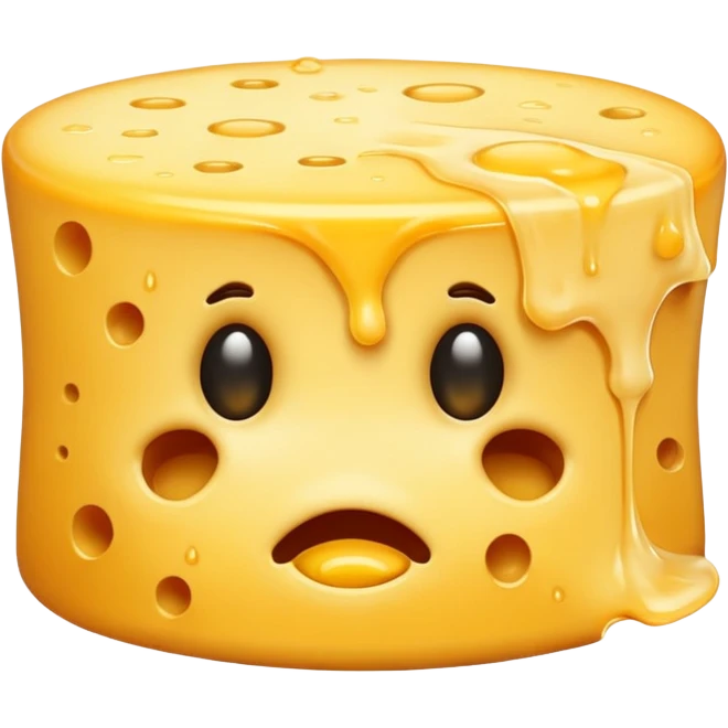 Crying cheese emoji
