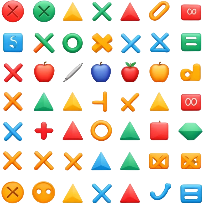 Math and art meet together emoji