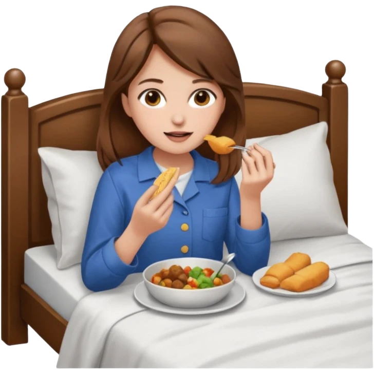 everyday life, food, sleep, work, girl, brown hair emoji