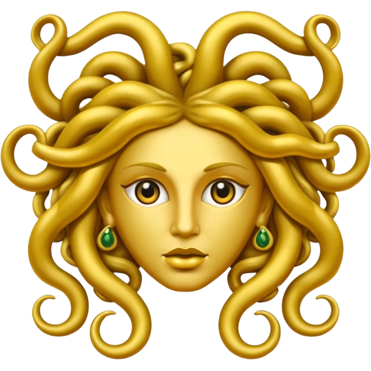 The Sicilian Medusa in gold emoji