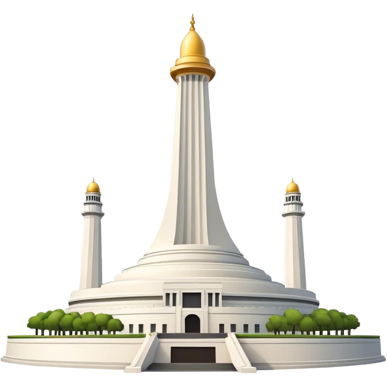 Cinematic Realistic Monas Landmark Emoji, depicted as the iconic National Monument rendered with crisp architectural detail and dynamic, urban lighting. emoji