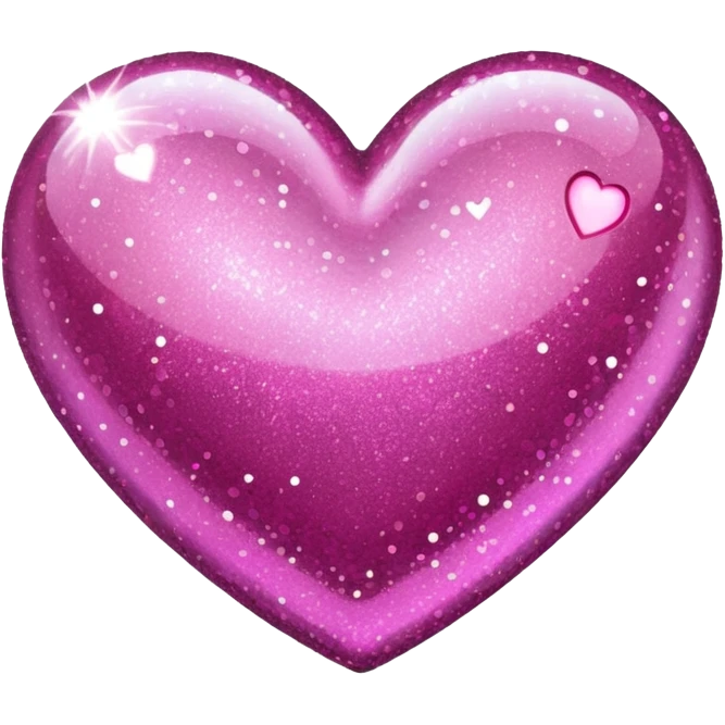 Glitter heart emoji