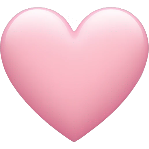 Pastell pink heart emoji