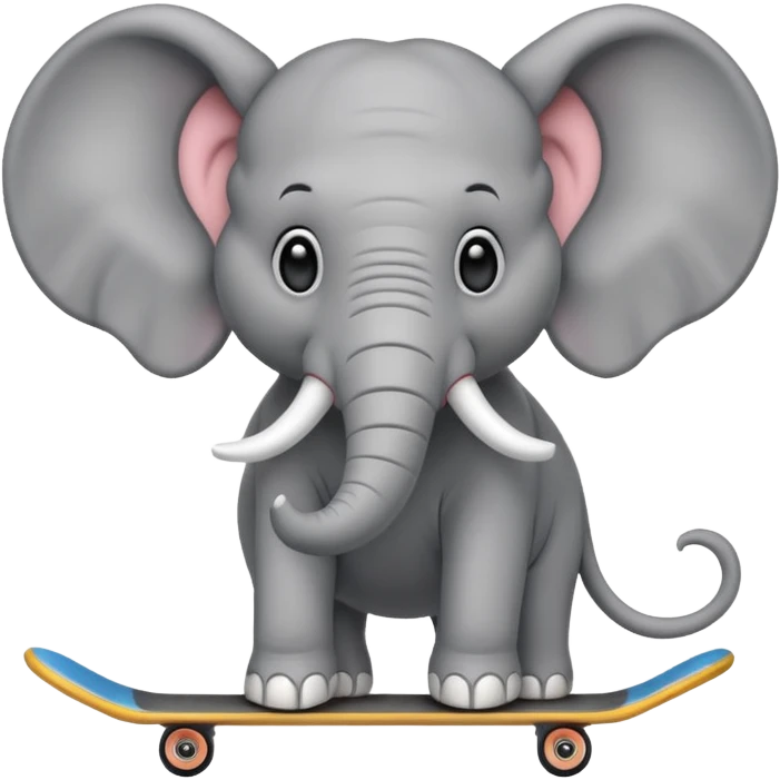 skater elephant emoji