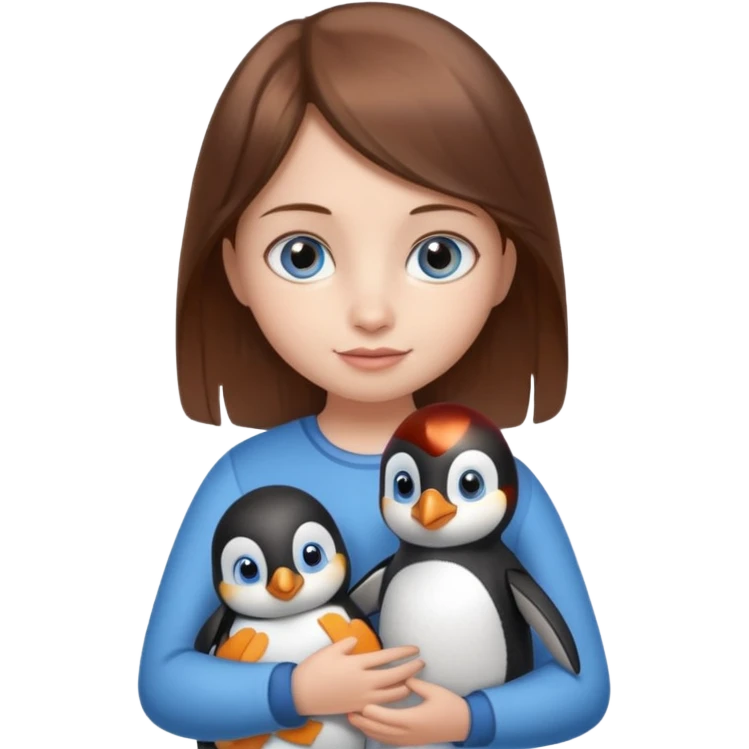 Savino the penguin,Moshi the doll and emoji