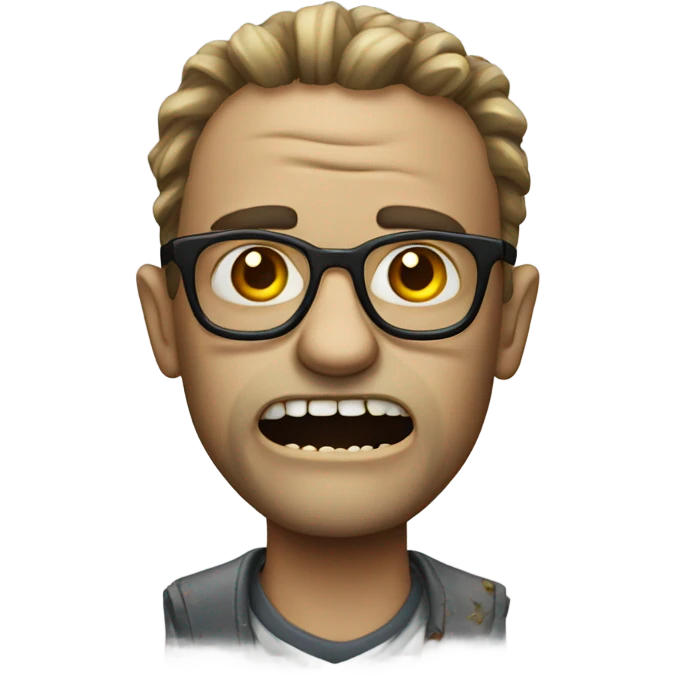 Zombie nerd emoji