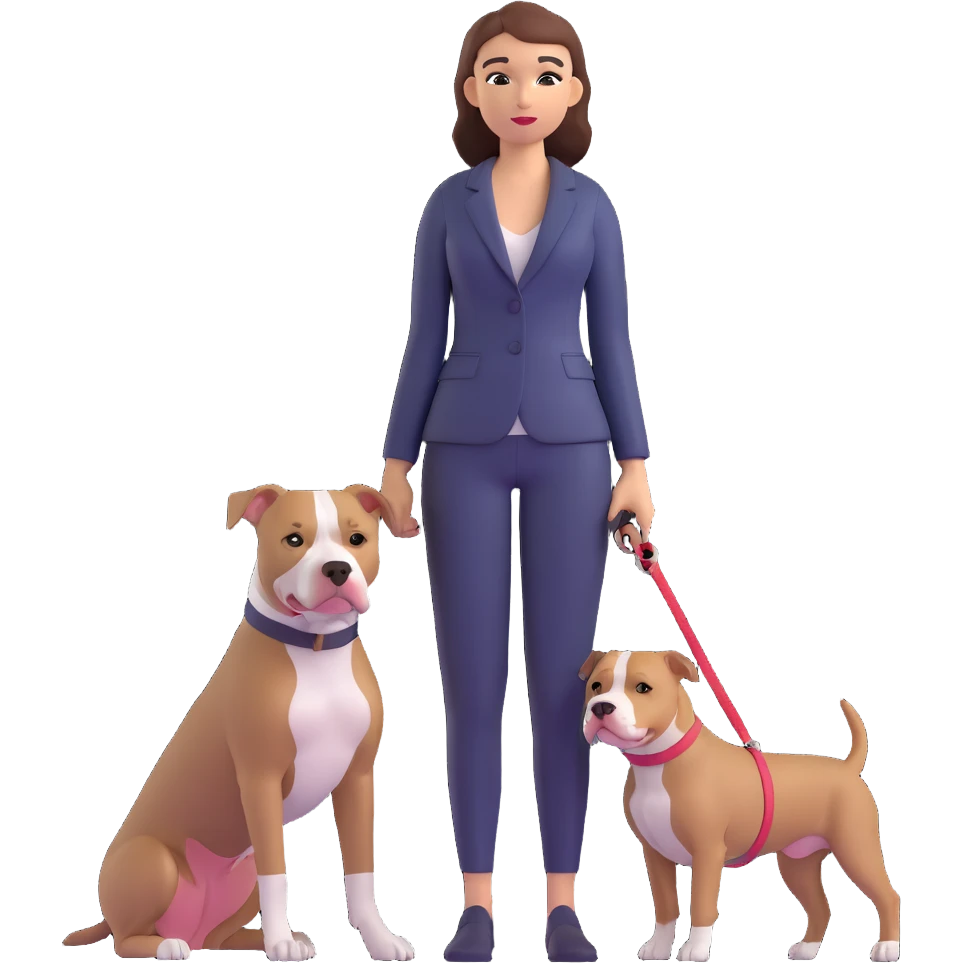 woman with pitbull emoji