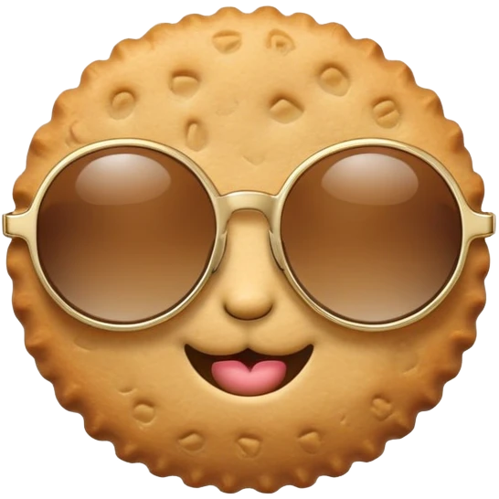 Biscuit wearing sunglasses emoji