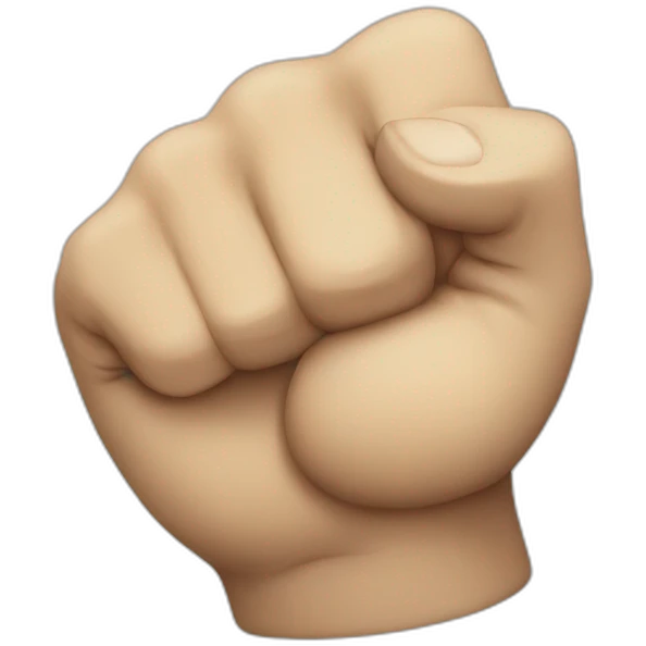 Fist biting emoji