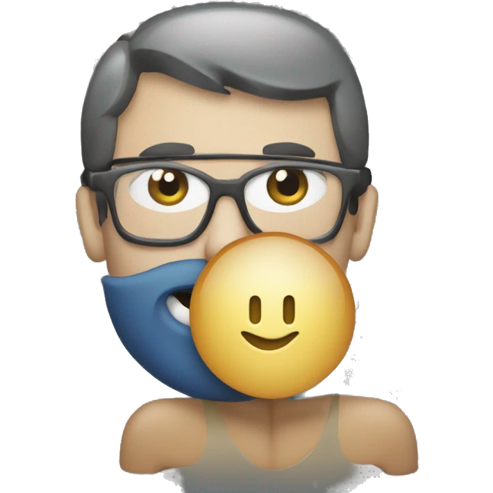 Software developer with windows computer emoji