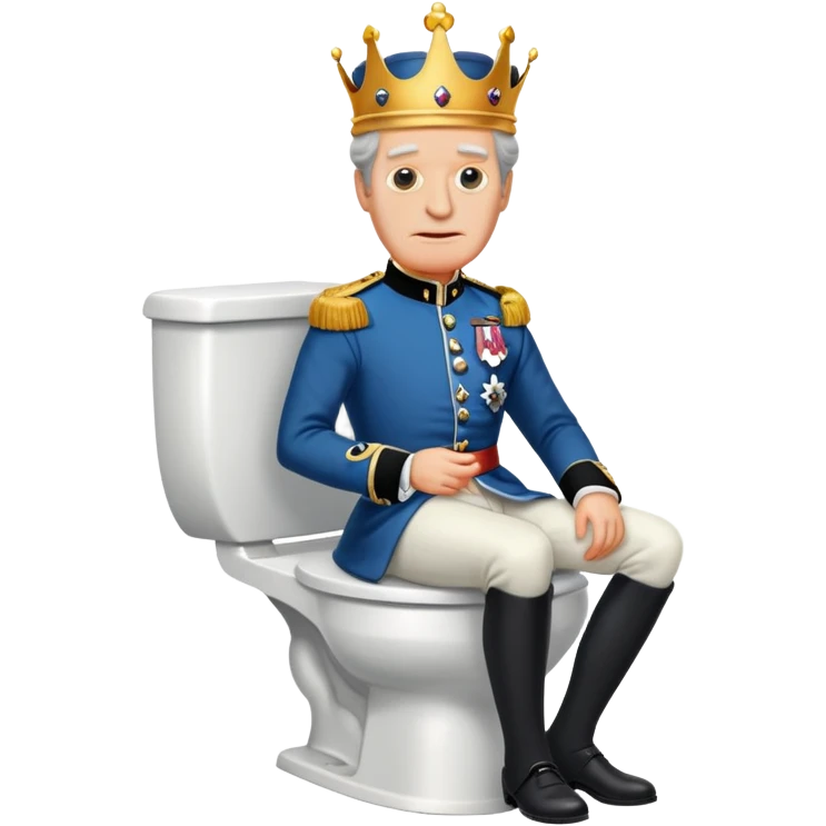 king charles the 3rd on the toilet emoji