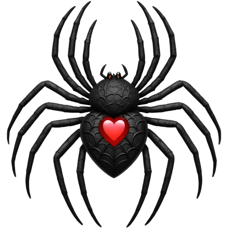 heart with gothic spider emoji