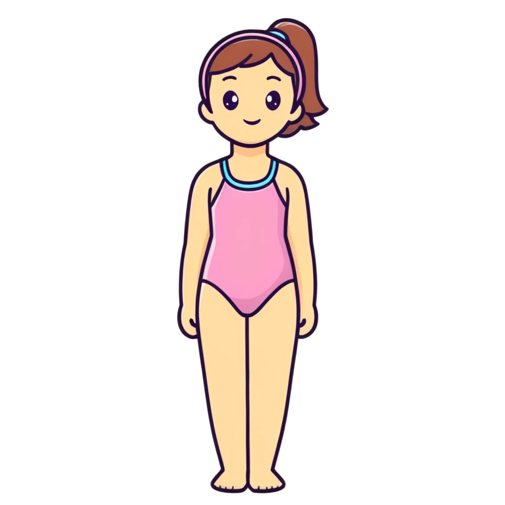 summer day with girl in bathing suit emoji