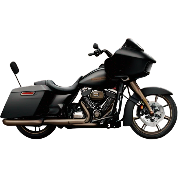 Black Harley Road glide with bronze wheels emoji