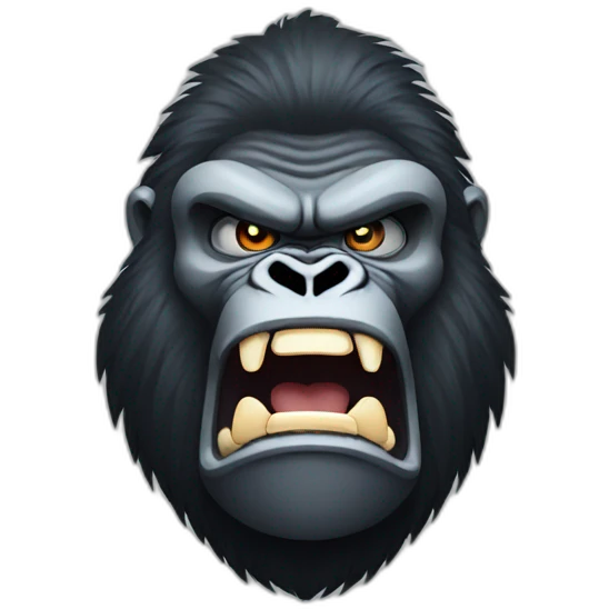 Angry gorilla emoji