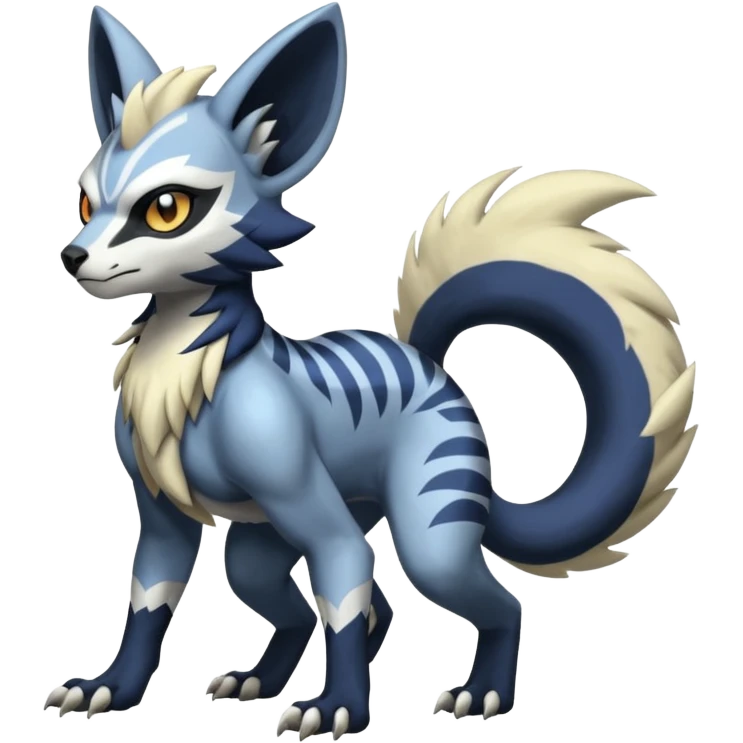 Genet-Absol-Zeraora-Primagen-fusion-creature  emoji