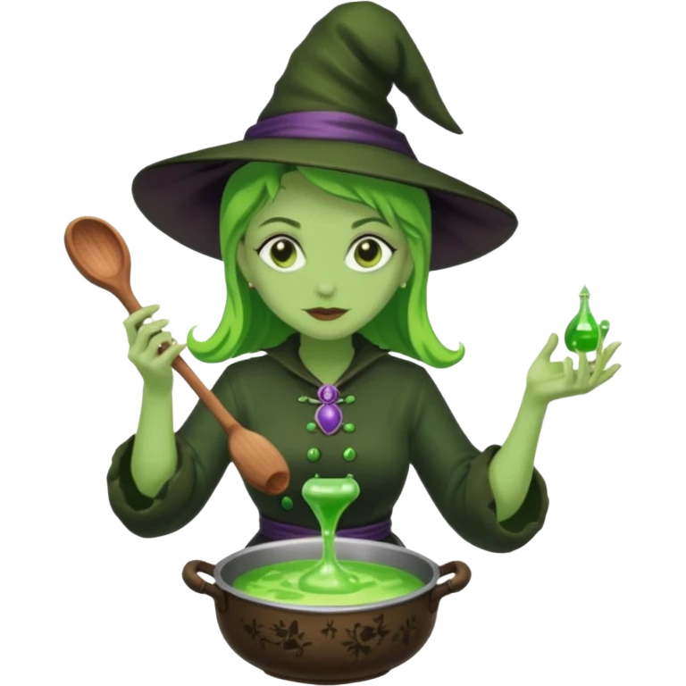 green witch cooking potion emoji