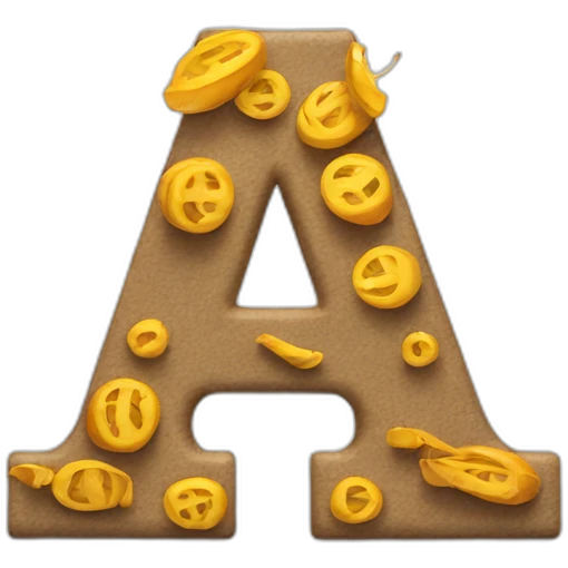 Typography letter Aa emoji