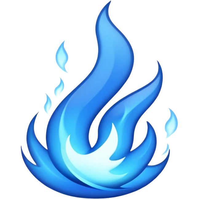 Create a blue flames emoji emoji