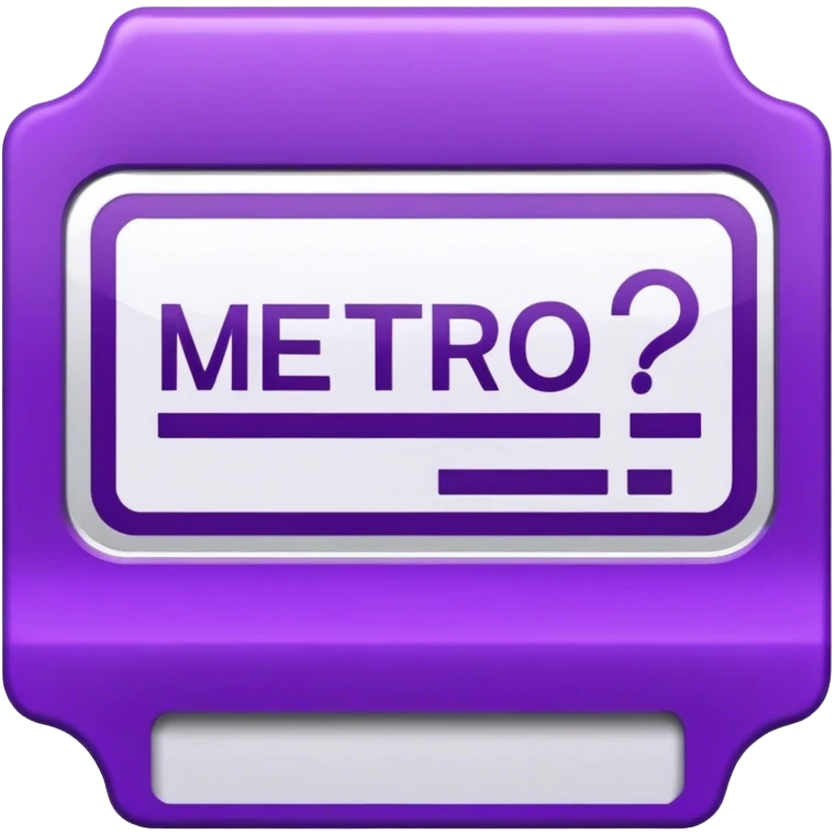 Parisien metro purple ticket  emoji