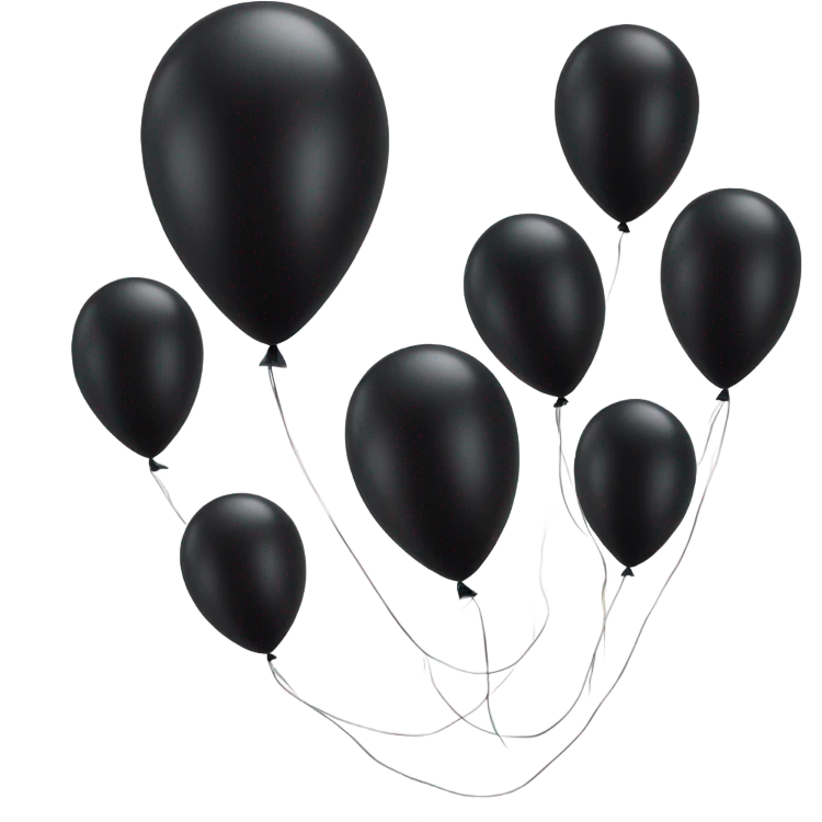 black balloons  emoji