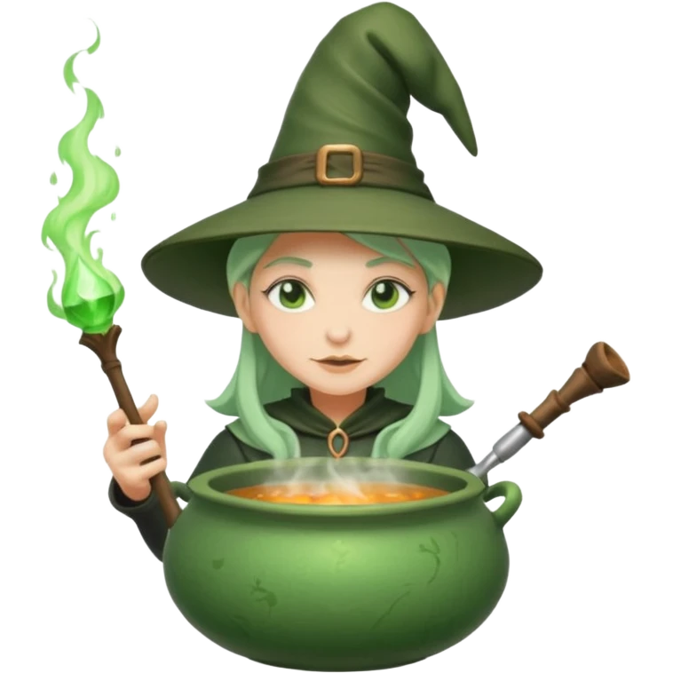 green witch cooking potion emoji