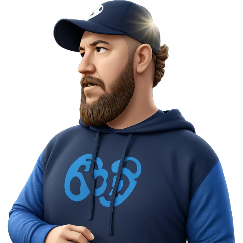 outdoor portrait of bearded man emoji