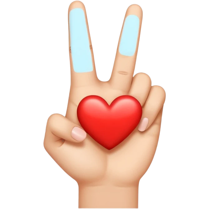Middle finger heart hand emoji