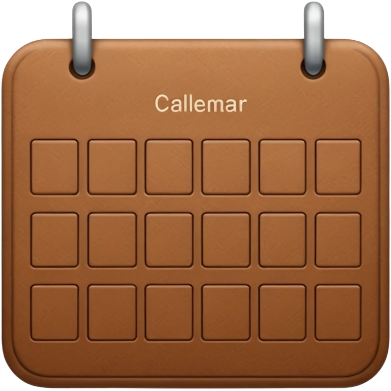 aesthetic brown calendar emoji